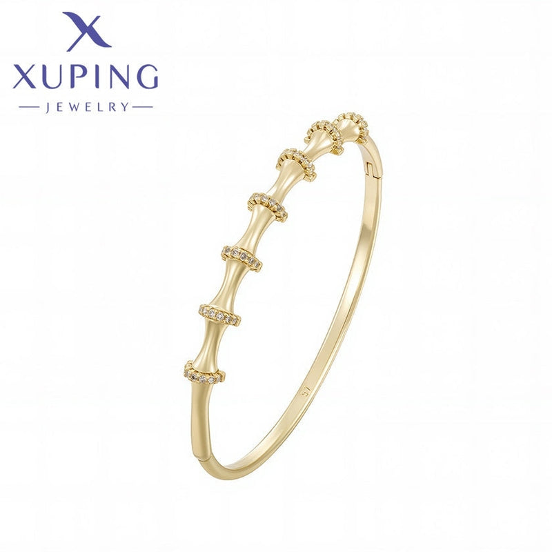xuping fashion simple 14K gold color bangle