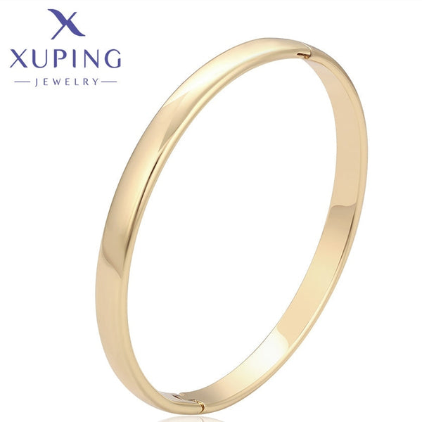 xuping fashion simple 14K gold color bangle