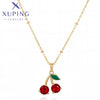 xuping Mode schlicht 14K Gold Farbe Halskette