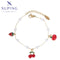 Verspieltes Gliederarmband mit Fruchtanhängern #T001142731-17CM