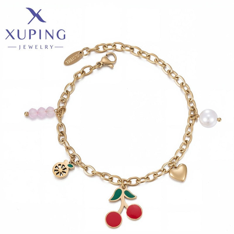 xuping Mode schlicht 14K Gold Farbe Armband