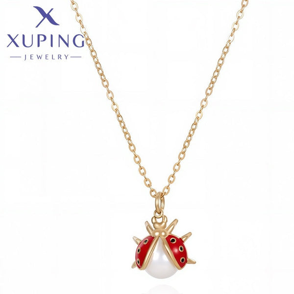 xuping fashion simple 14K gold color necklace