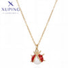 xuping fashion simple 14K gold color necklace