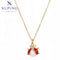 Verspielte Marienkäfer-Halskette in 14K-Vergoldung #T001135833-45CM