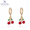 xuping fashion simple stainless steel jewelry 14K gold color earring