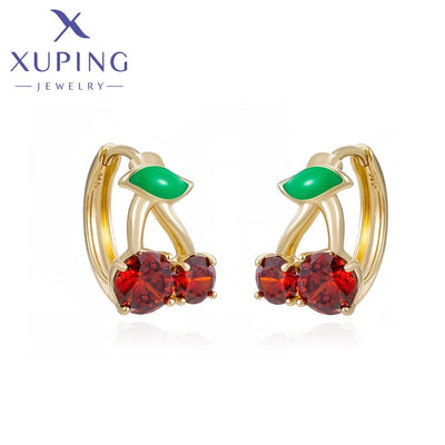 Xuping fashion simple 14K gold-colored earring