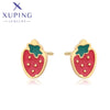xuping Mode schlicht stainless steel jewelry 14K Gold Farbe Ohrringe