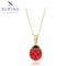 Elegante Halskette mit rotem Anhänger im 14K-Look #T001133327-44CM