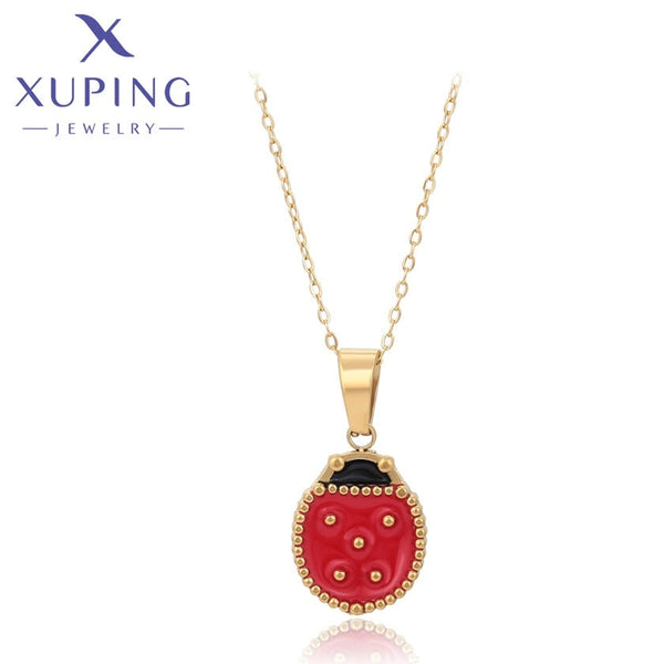 xuping fashion simple 14K gold color necklace