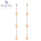 Lange Roségold-Ohrringe mit Plättchen #A00705466