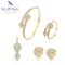 Geometrisches Gold-Look Schmuckset mit Zirkonia #X000446414-7US