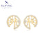 Runde Ohrstecker mit Zirkonia in 14K-Optik #A00910526