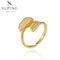 Doppeloval-Ring mit Zirkonia in 24K Goldoptik #X000821632-8US